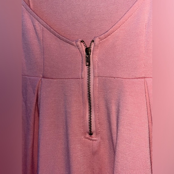 Pink Lace Open-Back A-line Dress - Picture 9 of 14